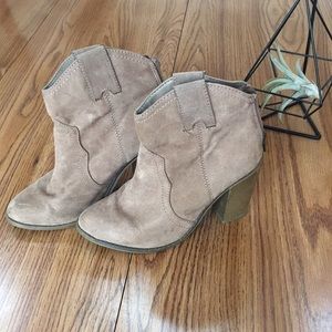 Tan Suede Booties